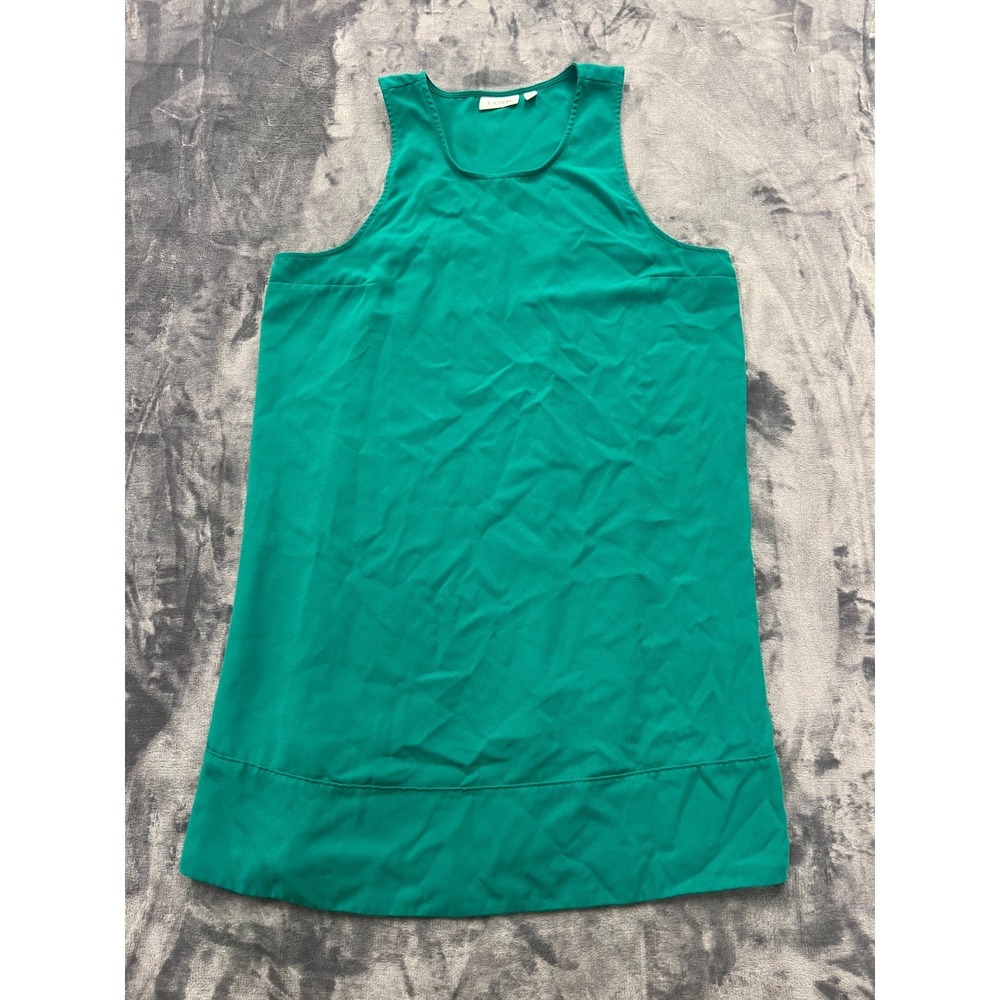 Tildon Tank Dress Women Large Emerald Green Wide Strap Round Neck Cocktail Party